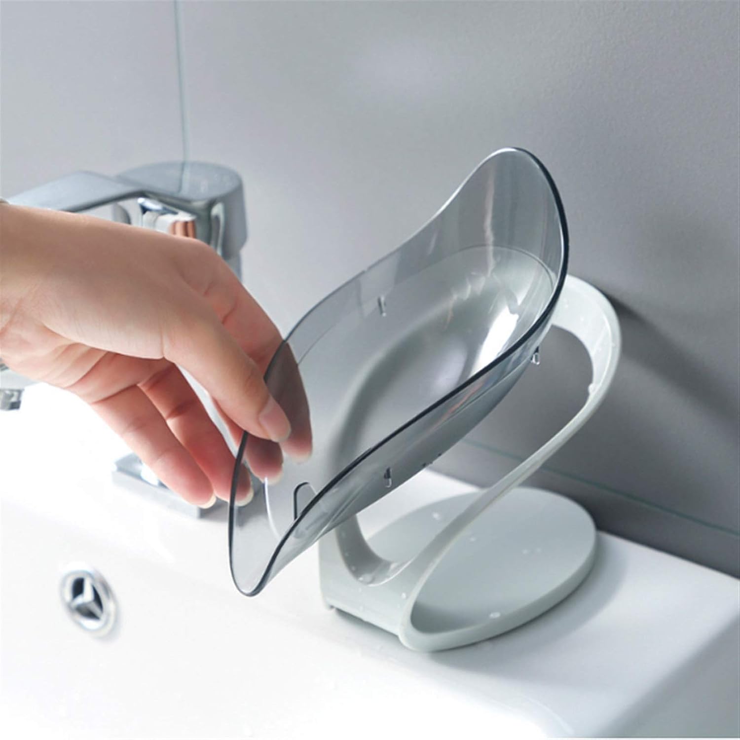 Ieaf soap dish Leaf Shape Soap Box Drain Soap Holder Box Bathroom Shower Soap Holder Dish Storage Plate Tray Bathroom Supplies Bathroom Gadgets (Color : A)