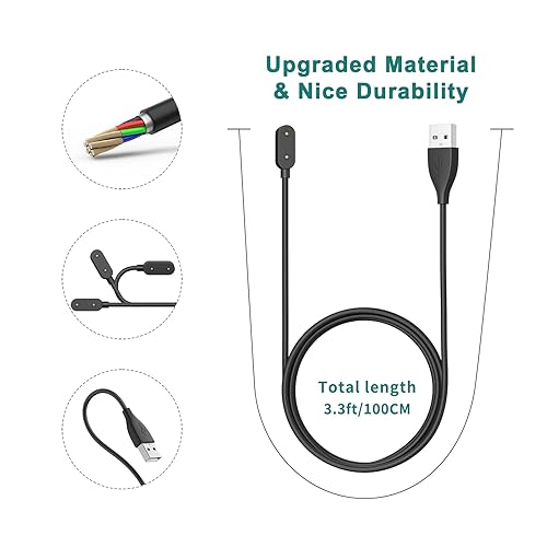 Miniatura 5 de Cargador compatible con Huawei Watch FitFit 2Fit NewFit MiniFit Elegant, Huawei Band 766 Pro, Honor Band 6Watch ES - Cable de carga magnético USB de