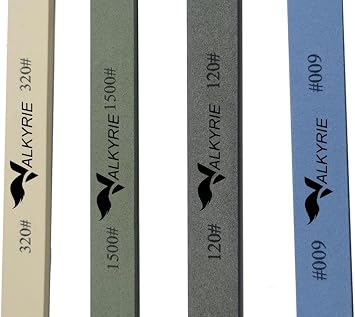 Valkyrie 4 Piece Knife Sharpening Stone Set 120# 320# 600# 1500# Gradual Dry Sharpening