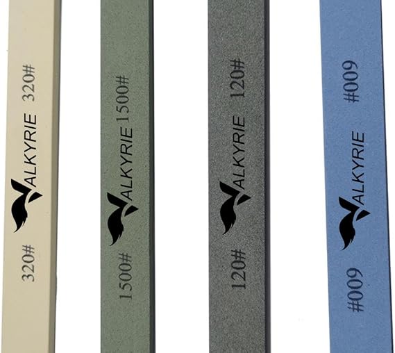 Valkyrie 4 Piece Knife Sharpening Stone Set 120# 320# 600# 1500# Gradual Dry Sharpening