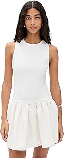 Women's Ella Combo Vegan Sleeveless Drop Waist Mini Dress - Buy now