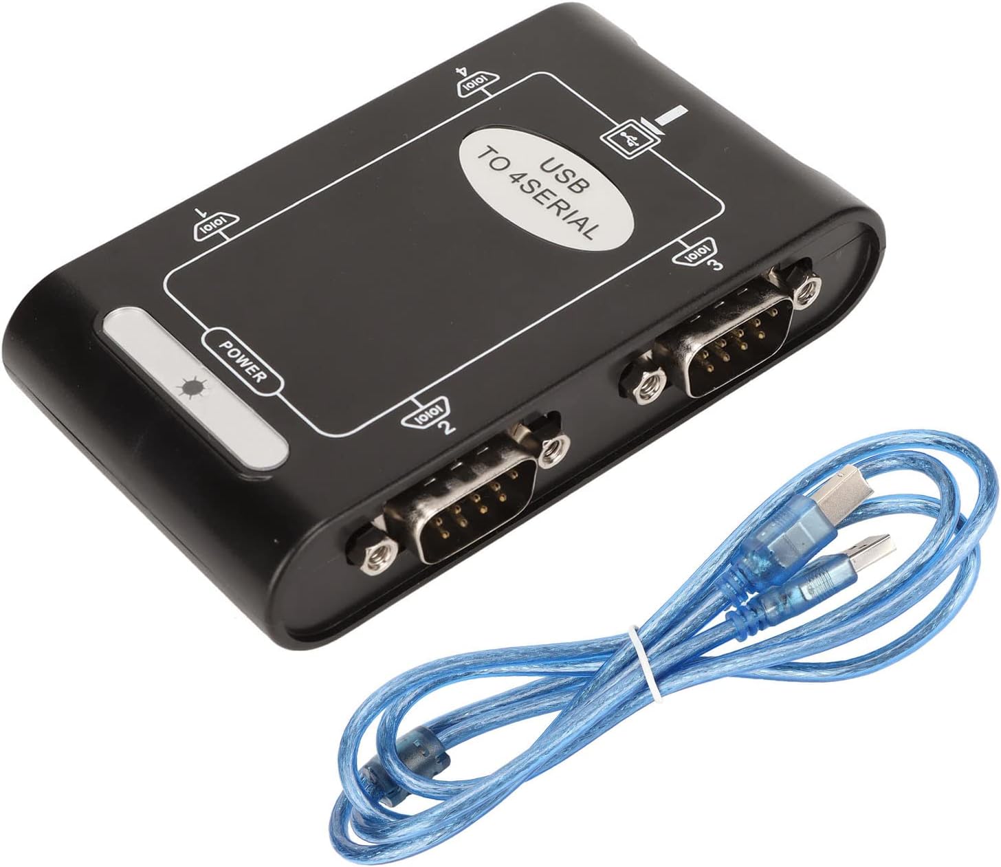 USB to Serial Hub, USB to RS232 Adapter Wide Compatibility Compact Design 4 RS232 Port for Routers