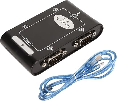 USB to Serial Hub RS232 Adapter 4 Port USB to RS232 Converter for Routers with Wide Compatibility Compact Design