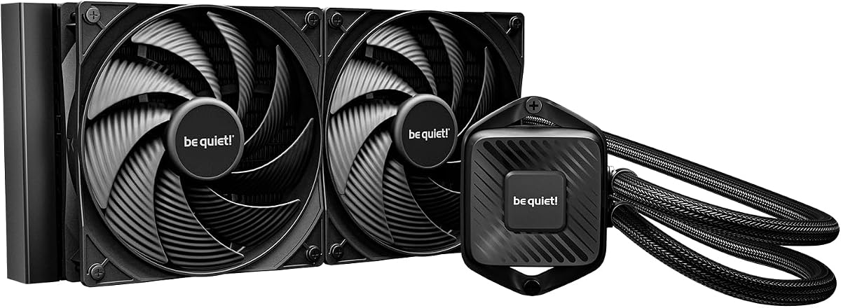 Be Quiet BW028US 280 mm Pure Loop 3 Black CPU Liquid Cooler for Heavily Overclocked Systems & 2X Pure Wings 3 PWM High-Speed Fan | 2 x Pure Wings 3 140 mm PWM high-speed fan, high static pressure, whisper-quiet PWM pump, all-in-one