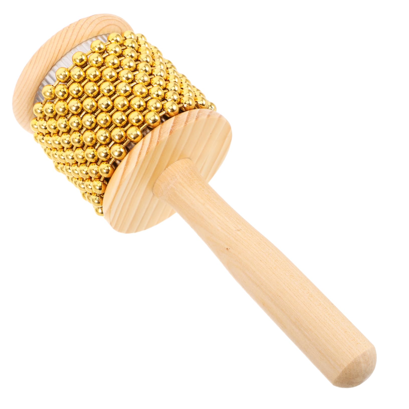 HEMOTON Beginner-friendly Metal Wooden Shaker Wooden Cabasa Instrument for School Performances
