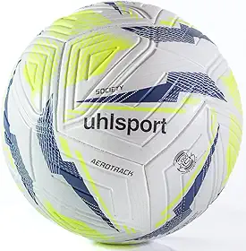 Bola Futebol Society Uhlsport Aerotrack Tamanho 5 Termocolada Sem Costura Oficial Jogo Treino Resistente Leve para Adulto Masculino Feminino Resistente Grama Sintética Profissional