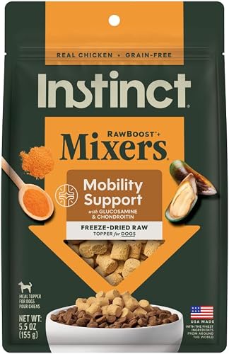 Instinct Raw Boost Mixers Mobility Support Freeze-Dried Dog Food Topper, 5.5 oz. Bag