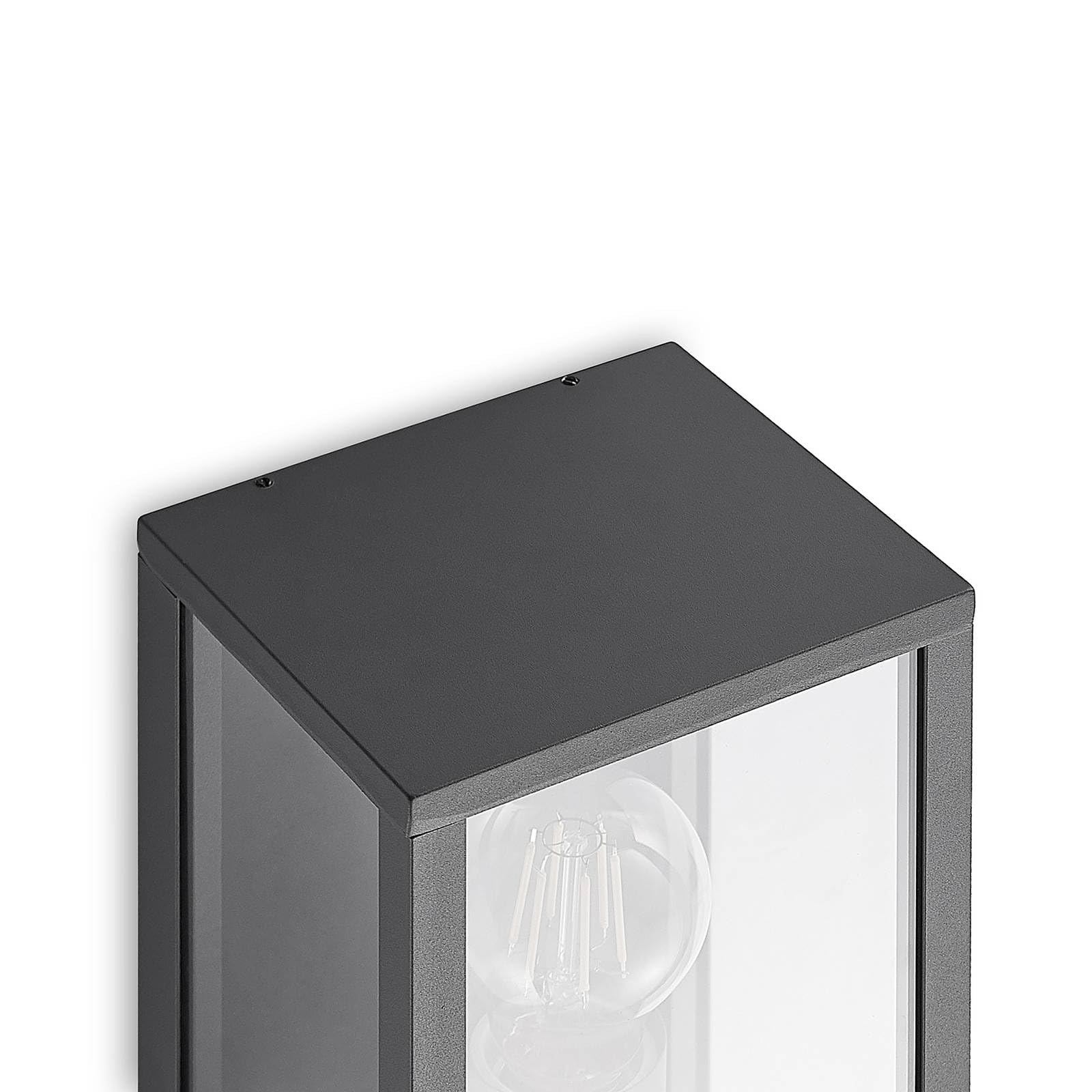 Lindby Applique da esterni dimmerabile (Moderno) colore Nero, in Alluminio applique lampada LED outdoor per facciata/parete terrazzo e balcone