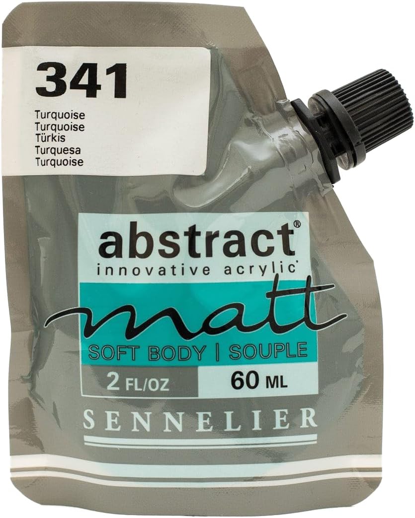 Sennelier Matt Abstract Acrylic Pouch, 60ml, Turquoise