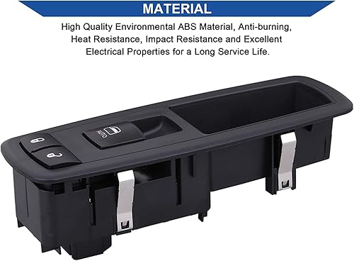 Miniatura 5 de Obaee Interruptor de elevalunas eléctrico para pasajeros 68110865AA compatible con Chrysler Town & Country/Dodge Grand Caravan 2014-2016, Ram