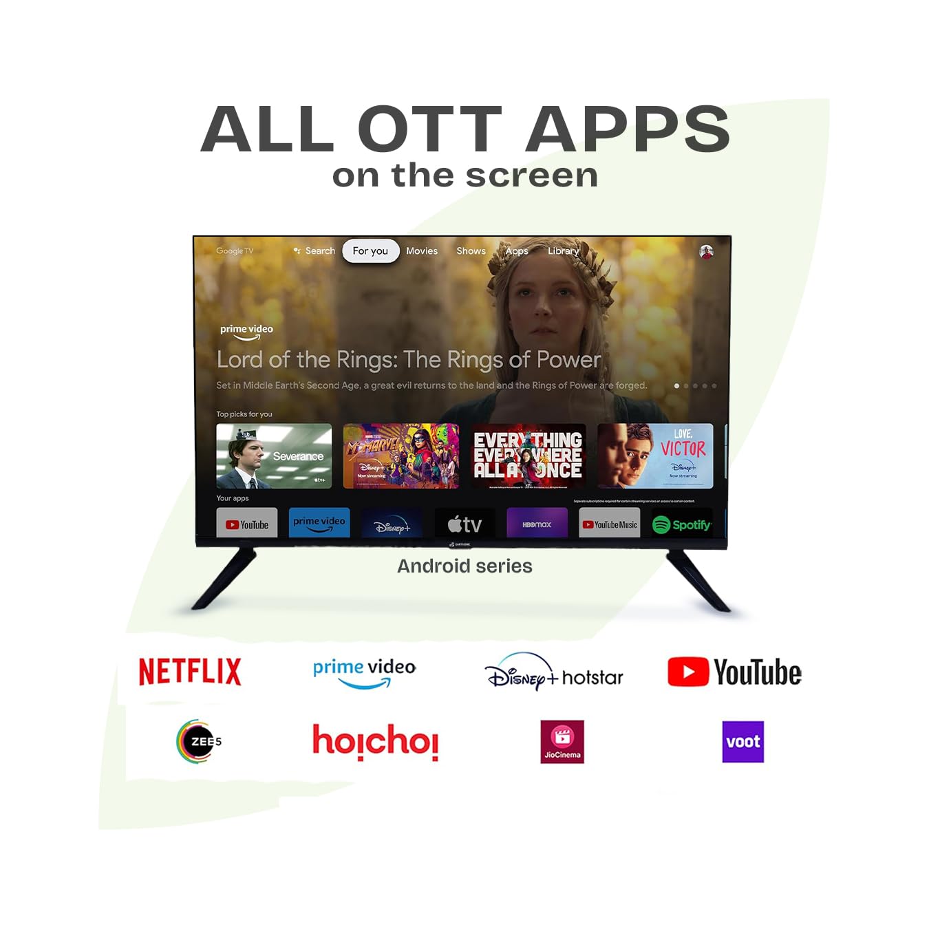 Earthonic 43-Inch (109 Cm) Full Hd Smart Android Led Tv | Built-In Wi-Fi, Dolby Audio, Voice Remote | Ae43Fh115 | 1920X1080 Resolution | Made In India | Google Assistant | Hdmi, Usb, Bluetooth 4 Earthonic 43-Inch (109 Cm) Full Hd Smart Android Led Tv | Built-In Wi-Fi, Dolby Audio, Voice Remote | Ae43Fh115 | 1920X1080 Resolution | Made In India | Google Assistant | Hdmi, Usb, Bluetooth