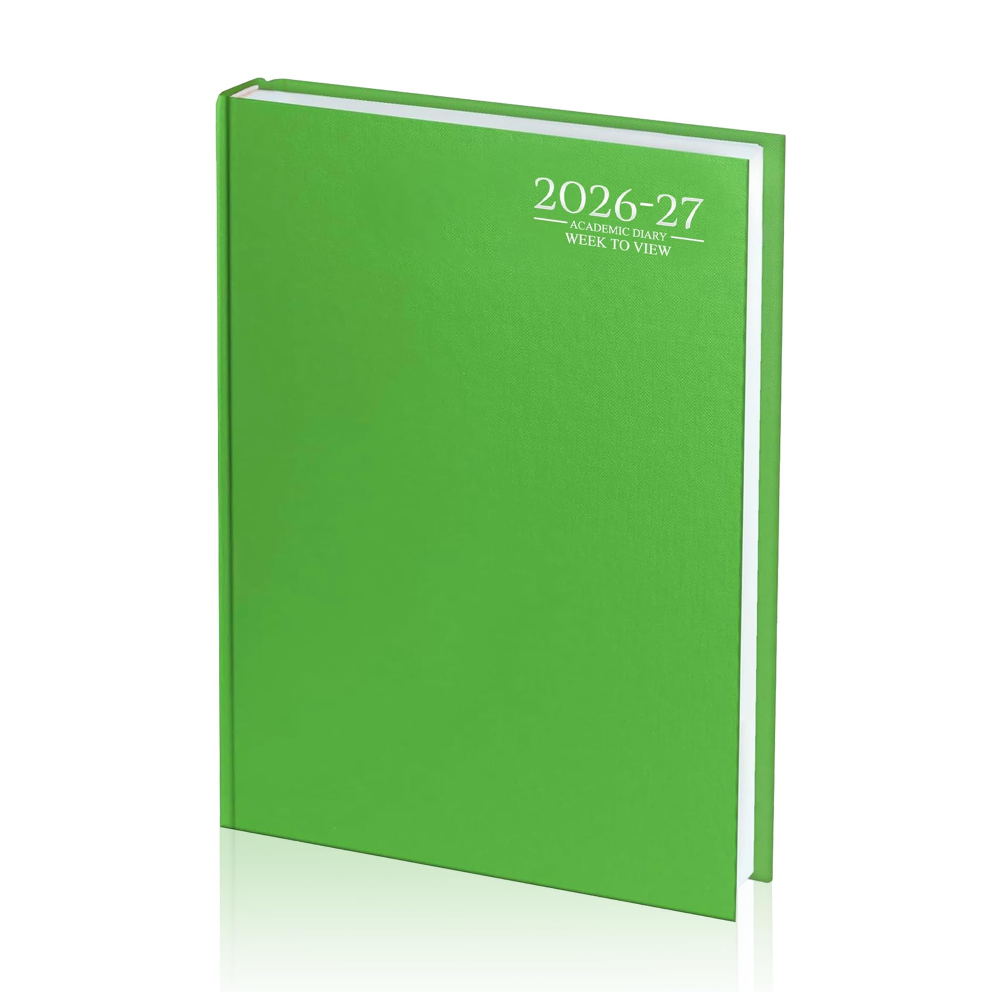 AIBULO 2026–2027 Academic Diary A4 Week To View Green Hardback – Weekly Planner August 2026 to July 2027, Student & Teacher School Planner, Timetable, Appointment & Study Organiser Diary