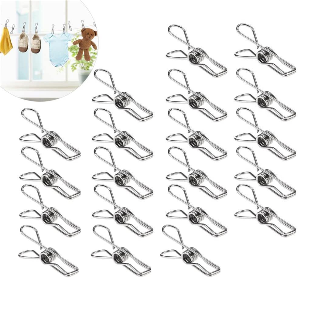 FDSHIP Stainless Steel (Set of 20) Multipurpose Sturdy Clothes Hanging Clips, Clothes Drying Clips, Clothes Pegs, Clothespin,Rust Proof (Small) (B07RSQ9WC6) Amazon Price History, Amazon Price Tracker