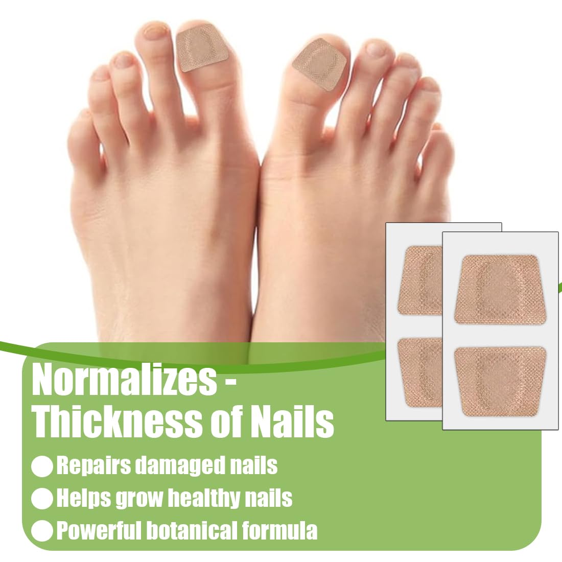 Parche-Uñas Hongos | Antimicótico para Uñas de Pies y Manos | Cura Uñas Dañadas, Amarillas & Quebradizas | Tecnología Hidrogel | Cuidado Natural
