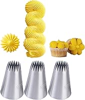 Vista 15 de Juego de puntas de macaron, puntas redondas grandes para glaseado, puntas redondas de glaseado, boquillas de glaseado de crema para cupcakes