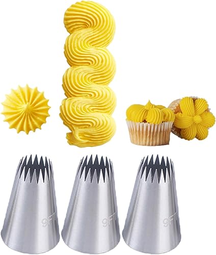 Miniatura 15 de Juego de puntas de macaron, puntas redondas grandes para glaseado, puntas redondas de glaseado, boquillas de glaseado de crema para cupcakes