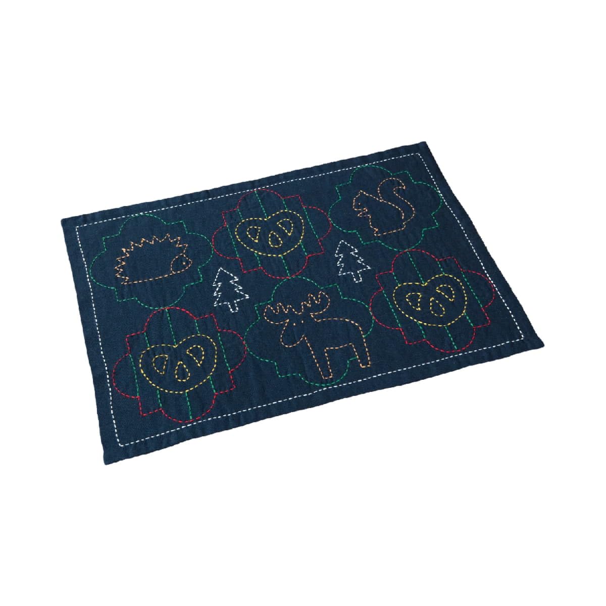 olympus Thread Sashiko Embroidery Set Placemat Nordic Designs Cookies Fabric Printed