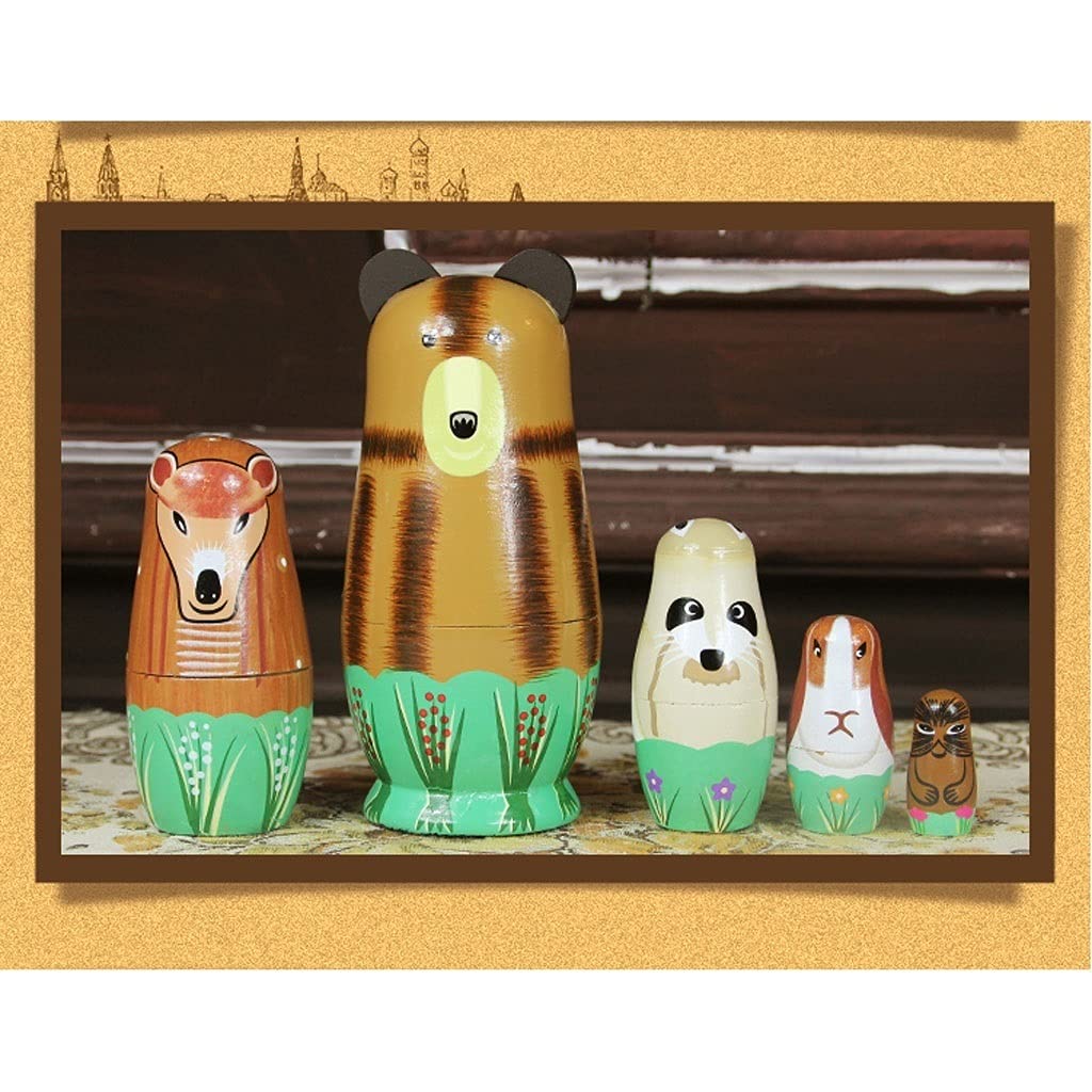 matroschka ​Puppen Russische Nesting Puppen Handgemachte Holz Nistpuppen Russische Matryoshka 5 stücke Verschiedene Muster Geschenk Home Raumdekoration Kreatives Überraschungsgeschenk