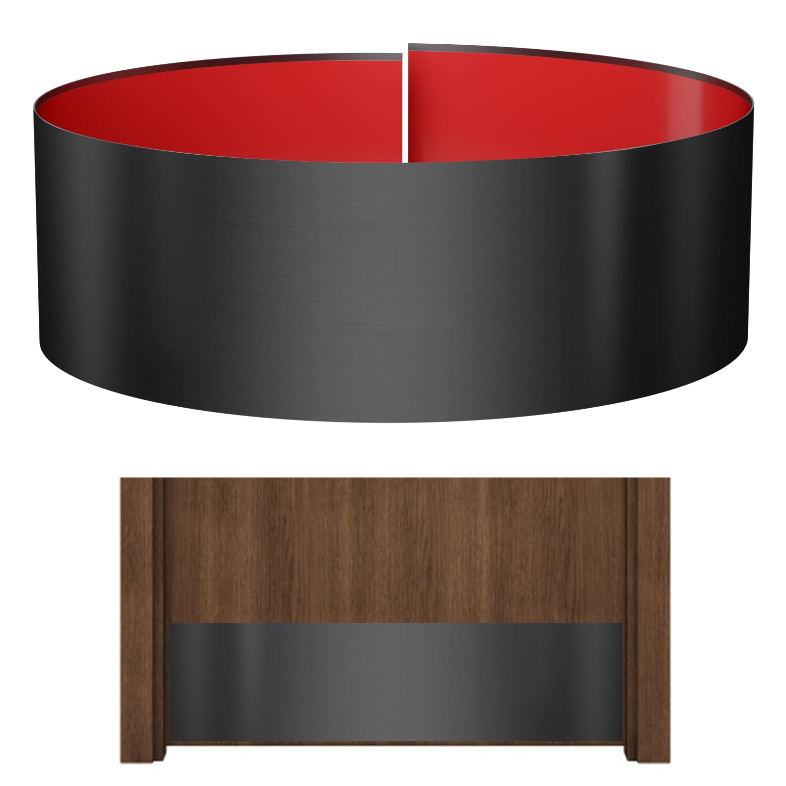 Stainless Steel Door Kick Plate, 6" x 34" Door Push Plate, Self Adhesive Kickplate for 36" Doors Interior or Exterior (Brushed Black)