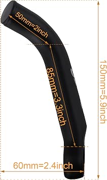 Venzo Bicycle Handlebar Extender for Mountain Hybrid Bike - Compatible with 7/8' 22.2mm - Flat Bar Ends with Plugs - 150mm - Ergonomic Design Lightweight & Durable - Matt Black