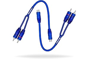 InstallGear&nbsp;1ft Shielded 1 Female&nbsp;RCA to 2 Male Y-Adapter Connector - RCA Splitter...