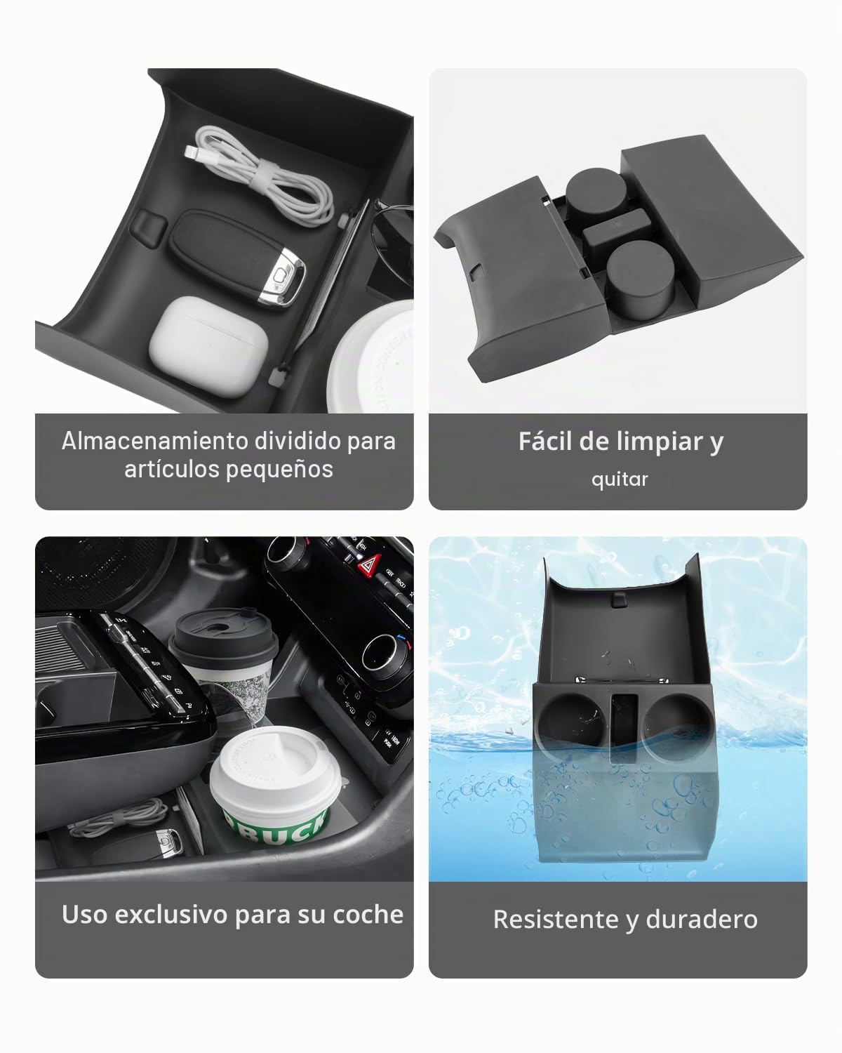 CDEFG Compatible con Hyundai Tucson NX4 2025 2026 Facelift Consola Central Organizador Caja de Almacenamiento Tucson 2025 Guantera Abajo el Reposabrazos Central Tucson 2025 Accesorios