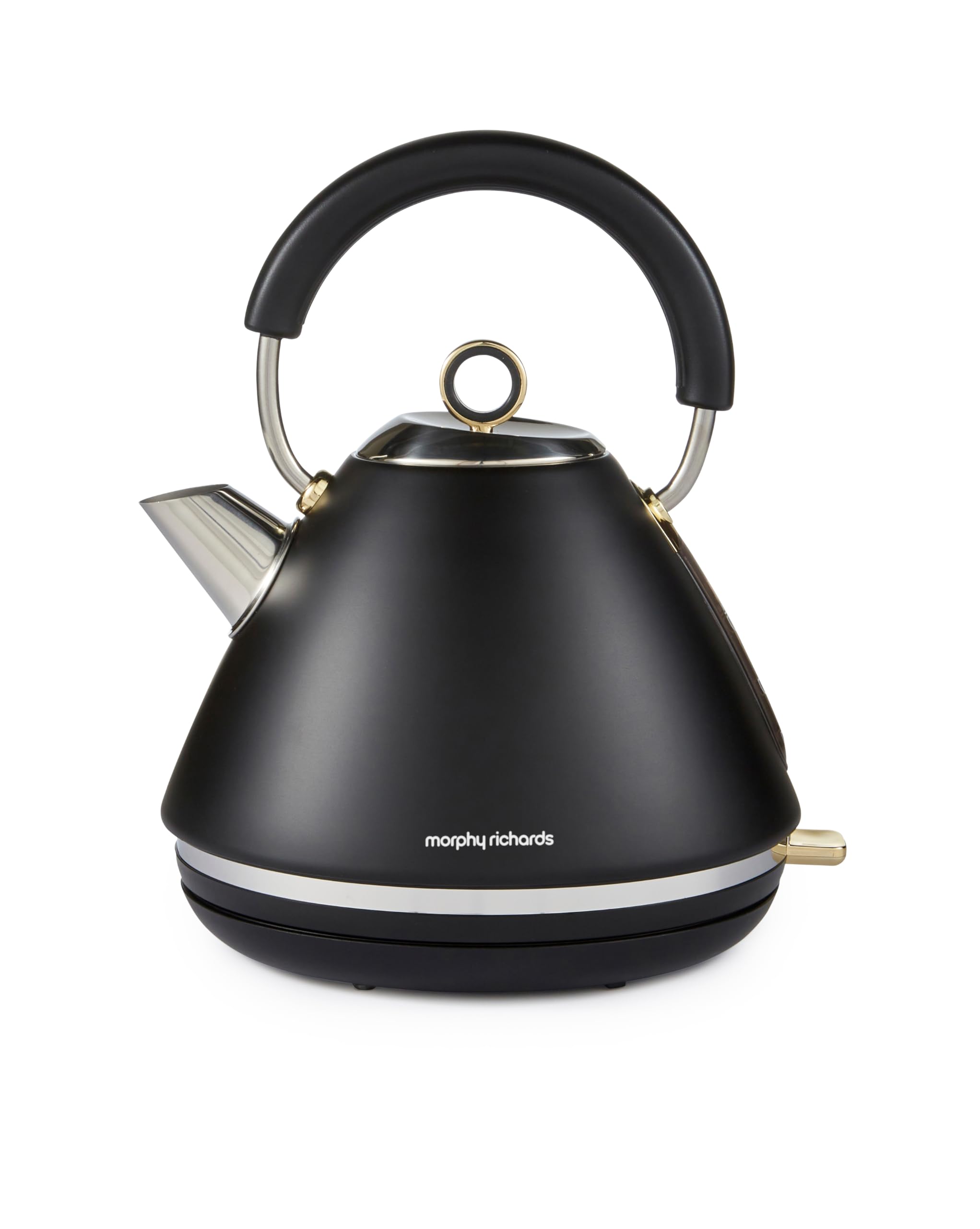 Morphy Richards Accents Gold Pyramid Kettle - Black