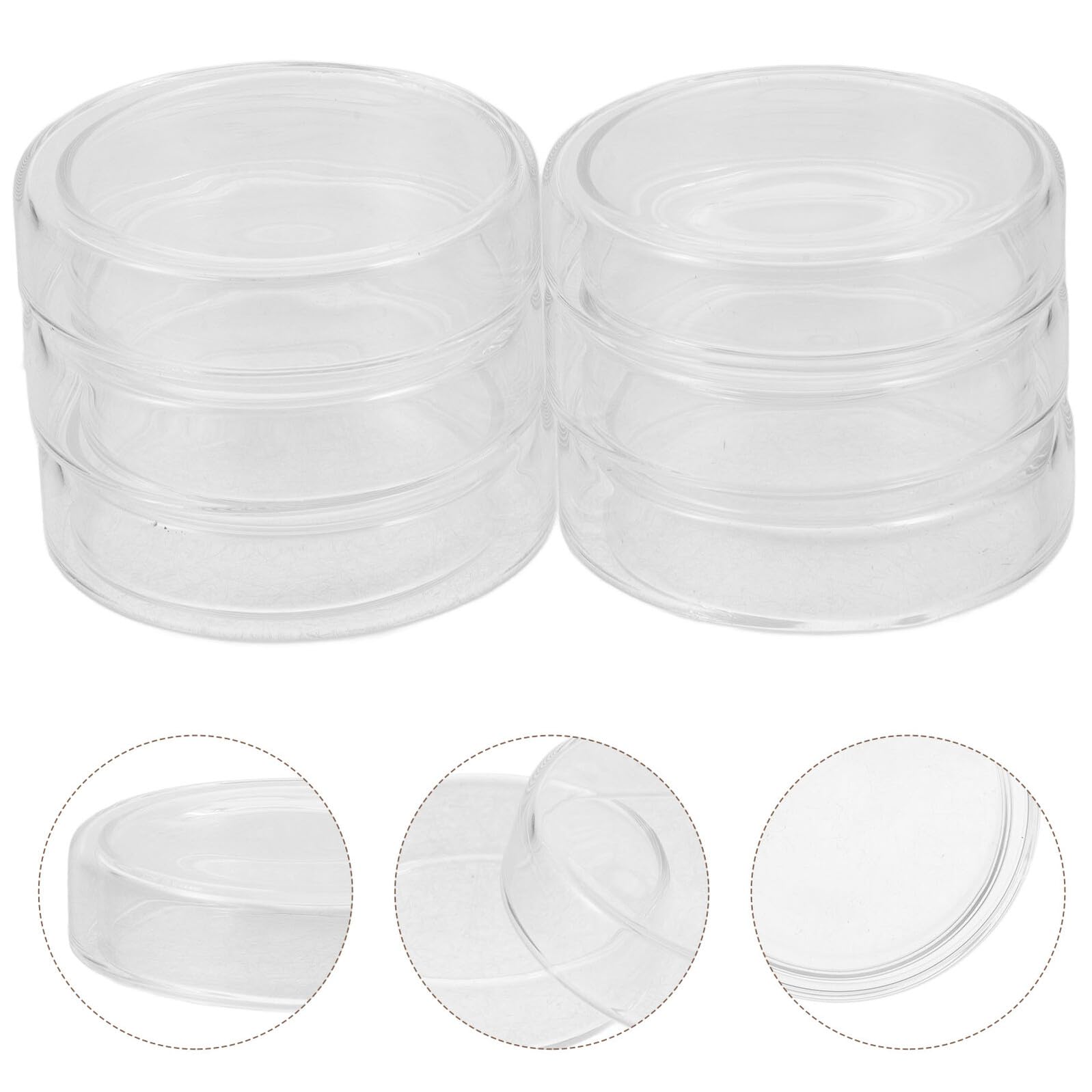 VALICLUD 6stücke Petrischalen Labor-kulturschalen Aus Hitzebeständigem Glas Mit Deckel Für Zell Und Gewebekultur Transparent Wiederverwendbar Und Einfach Zu Reinigen