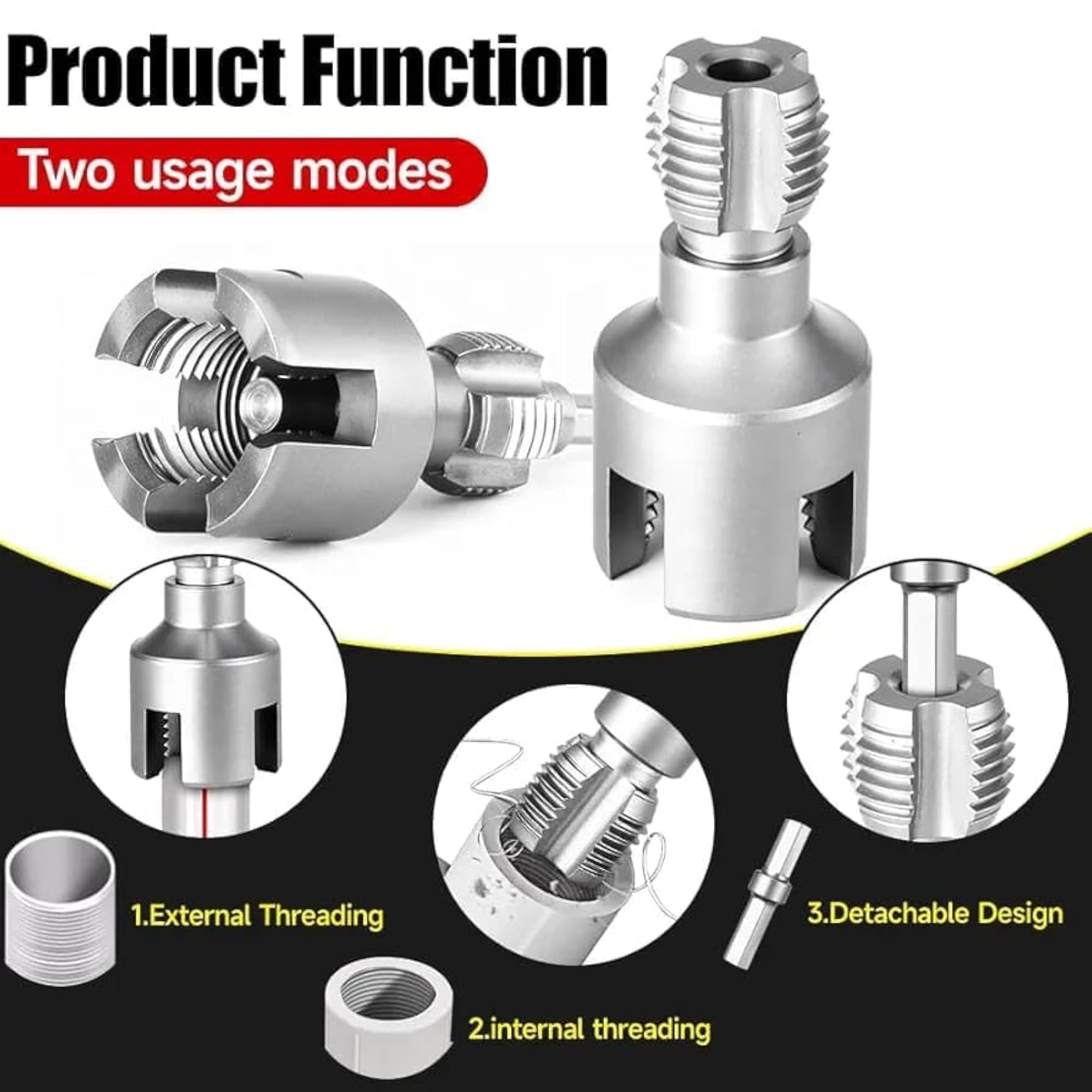 Pipe Threading Tool for Internal & External Dual End