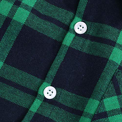 Camisa de flanela xadrez infantil meninos meninas manga comprida botão vermelho xadrez menina menino