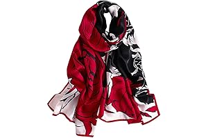 100% Mulberry Silk Black and White Silk Scarf: A Touch of Elegance