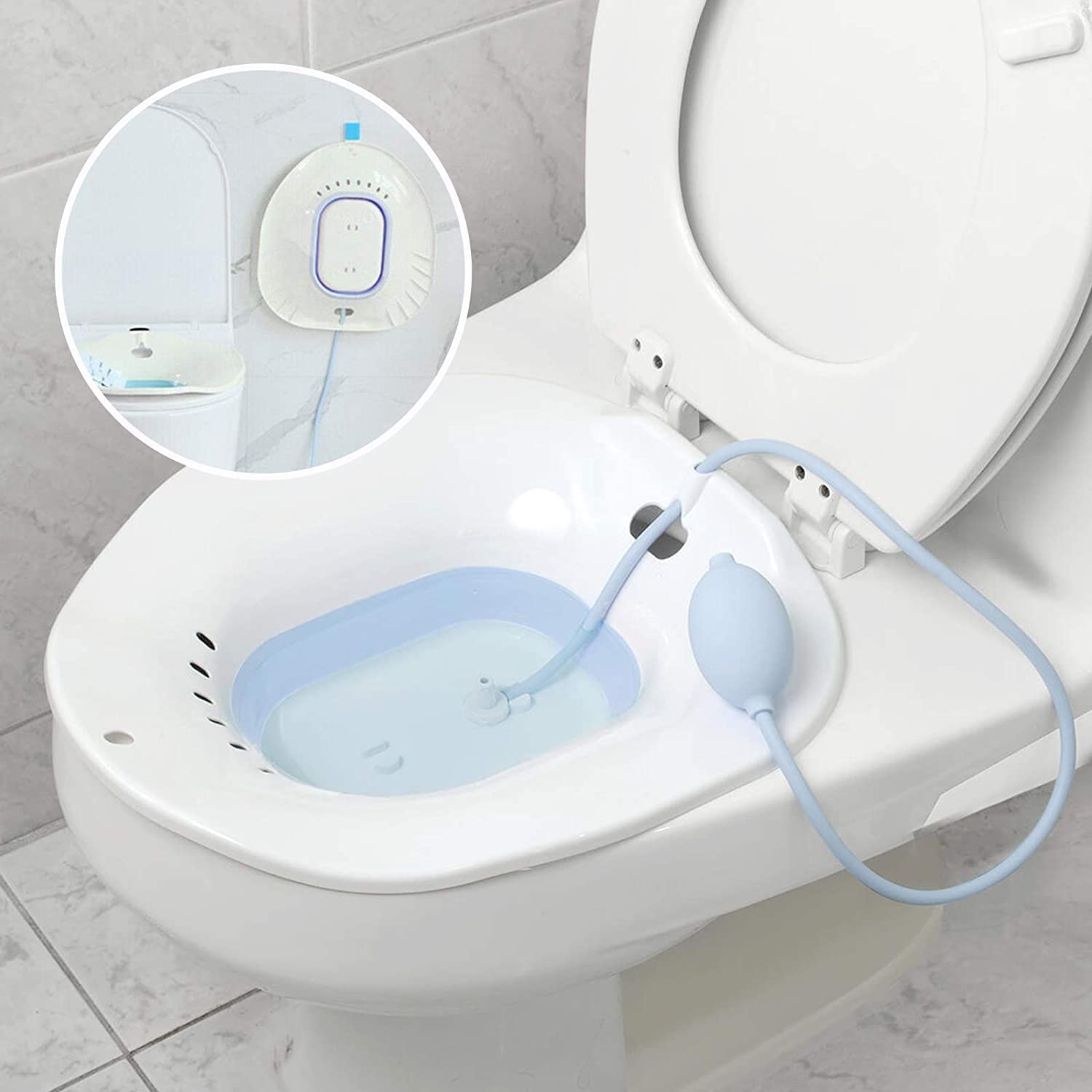 Buy Sitz Bath for Hemorrhoids, Foldable Design Postpartum Care Basin