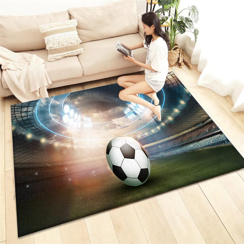 Tapis de football antidérapant 100x160cm lavable et ultra résistant pour canapé