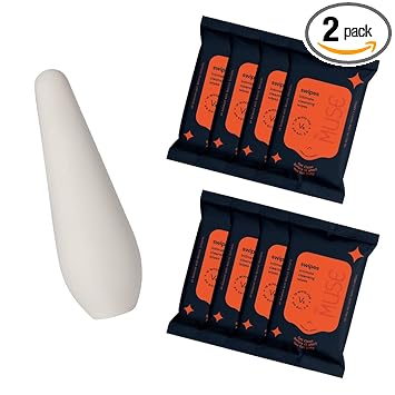 MYMUSE Swipes Cleansing Wipes For Women Pack of 8 (8V) & Pulse Personal Hand-Held Massager for Him & Her (Morning Light)