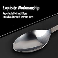 Vista 4 de Cuchara extensible de acero inoxidable, cucharada de cocina de 24.4 pulgadas de largo para revolver, recoger y servir, cuchara agitadora plateada