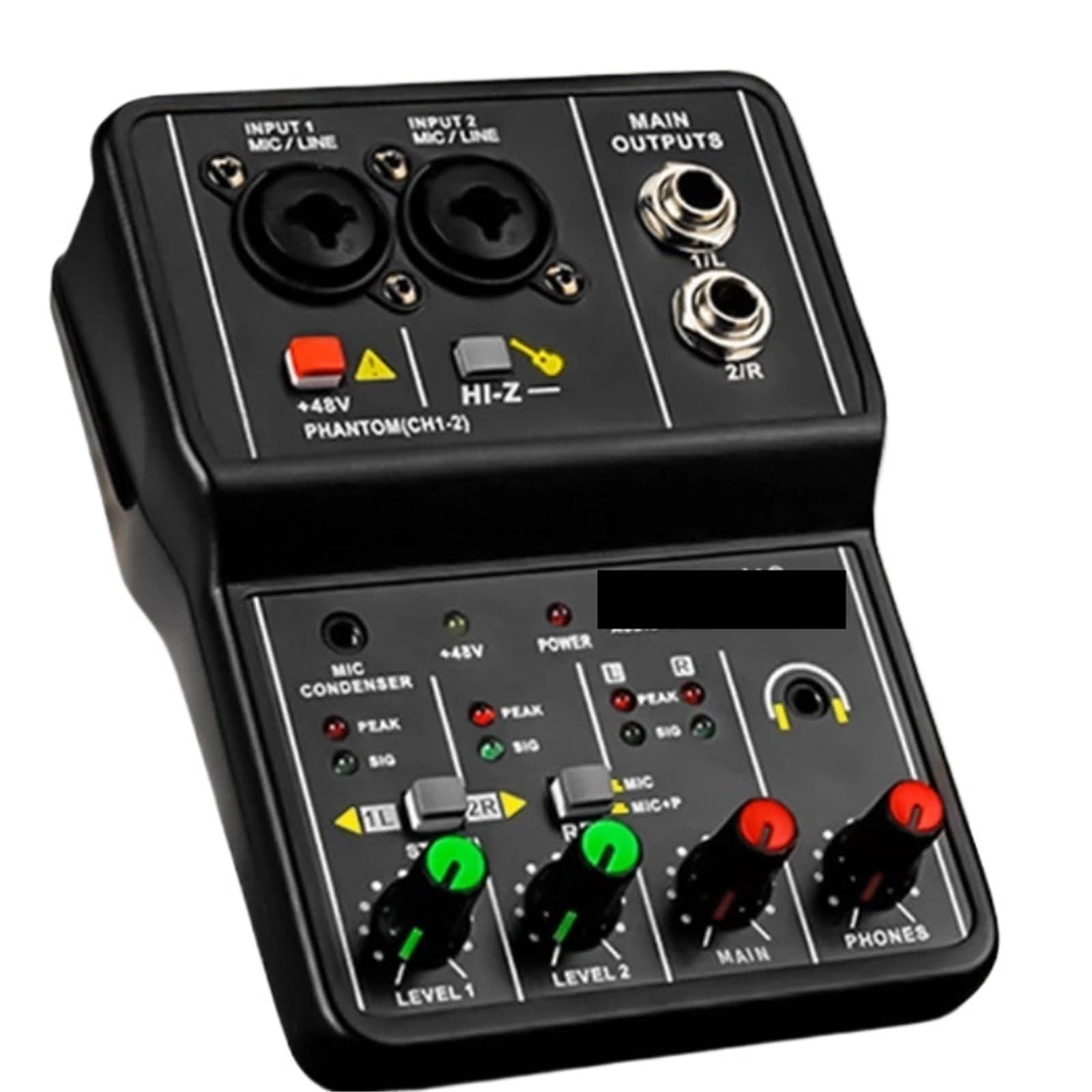 DJ Controller, Interfaccia for console mixer DJ a 2 canali, scheda portatile for trasmissione in diretta DJ