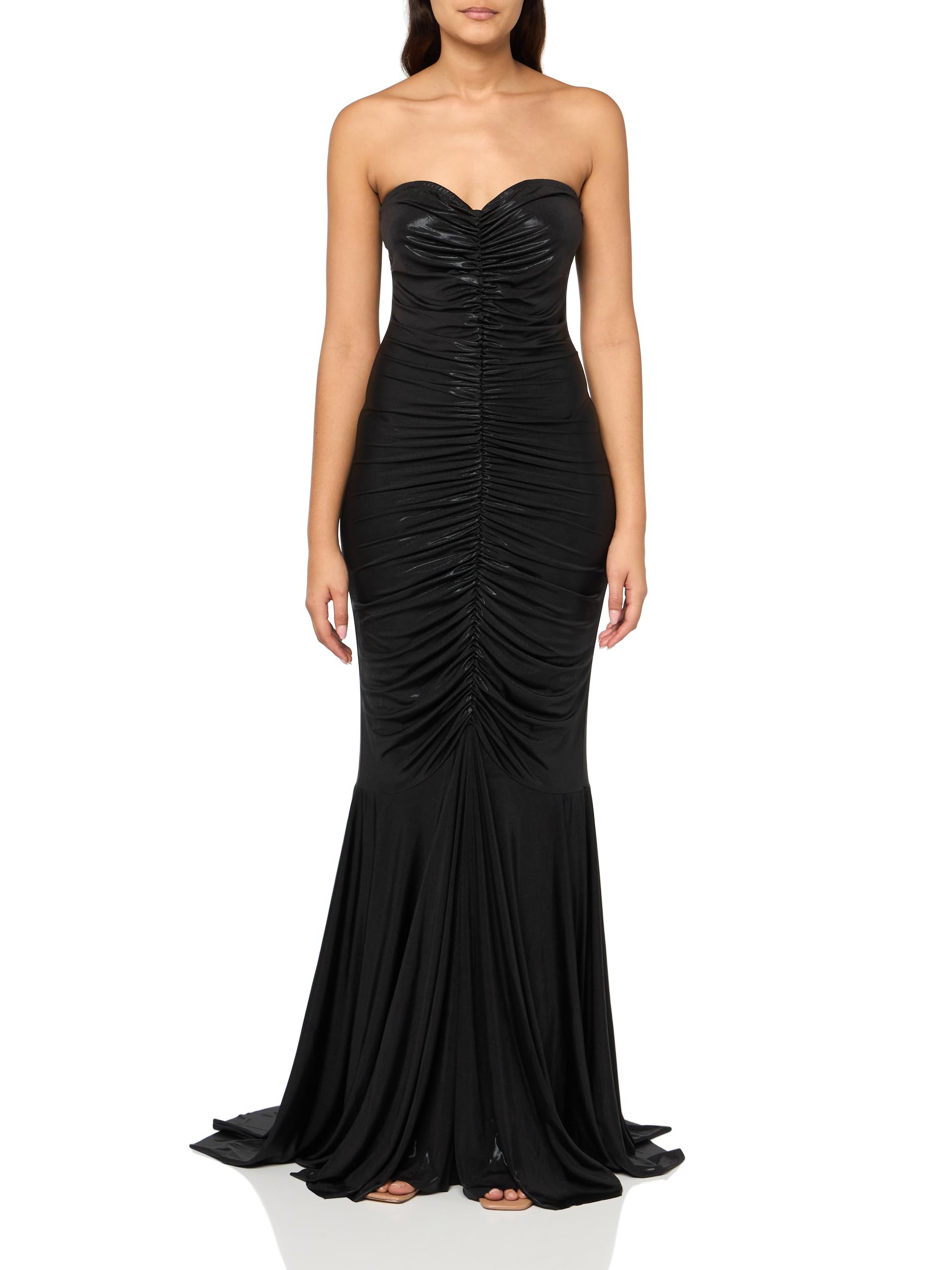 Norma Kamali Womens Strapless Shirred Front Fishtail Gown