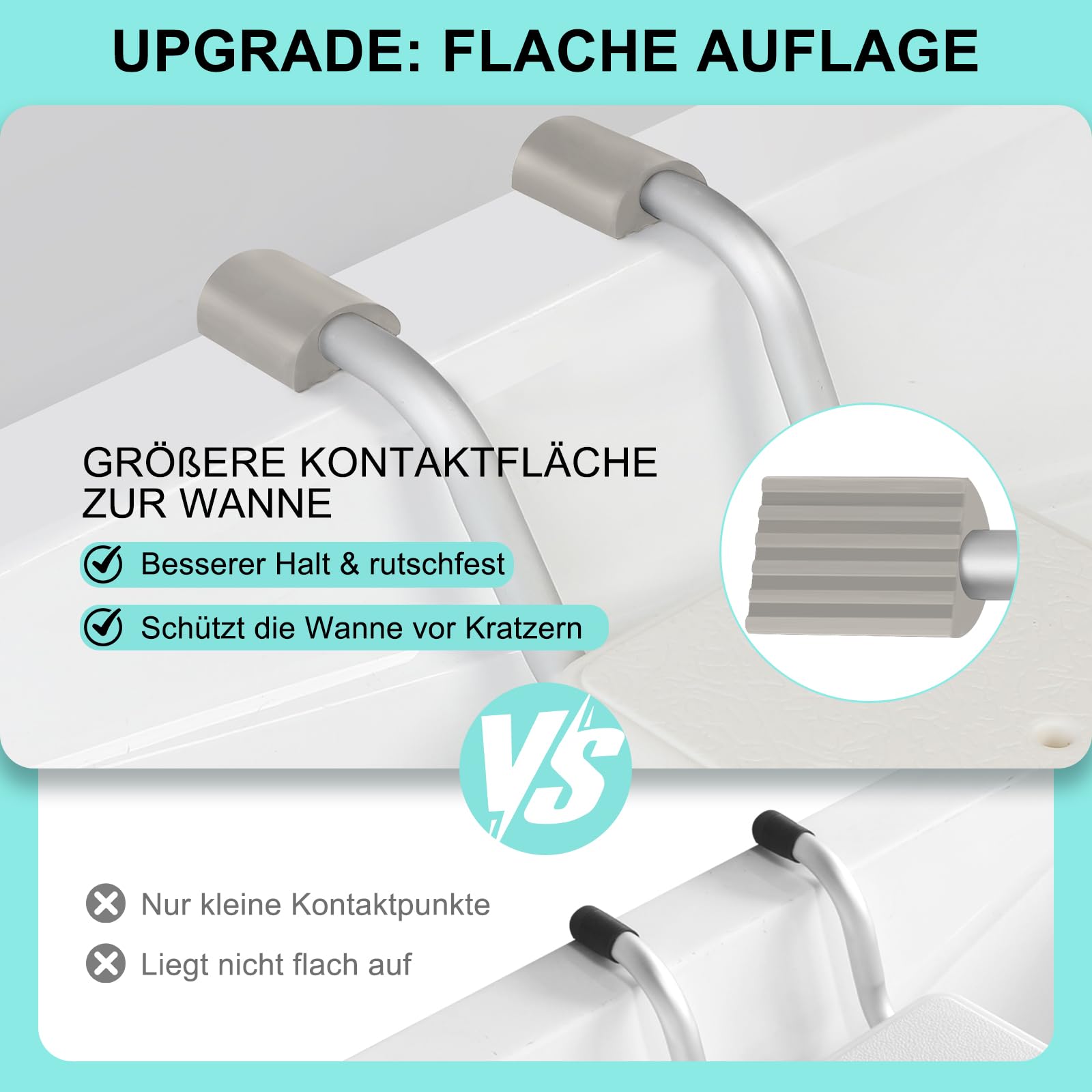 Sedile per vasca da bagno per anziani, panca doccia regolabile in larghezza 71-81 cm, telaio in alluminio e cuscino in silicone, sgabello da doccia antiscivolo per dimensioni interne della vasca da 58