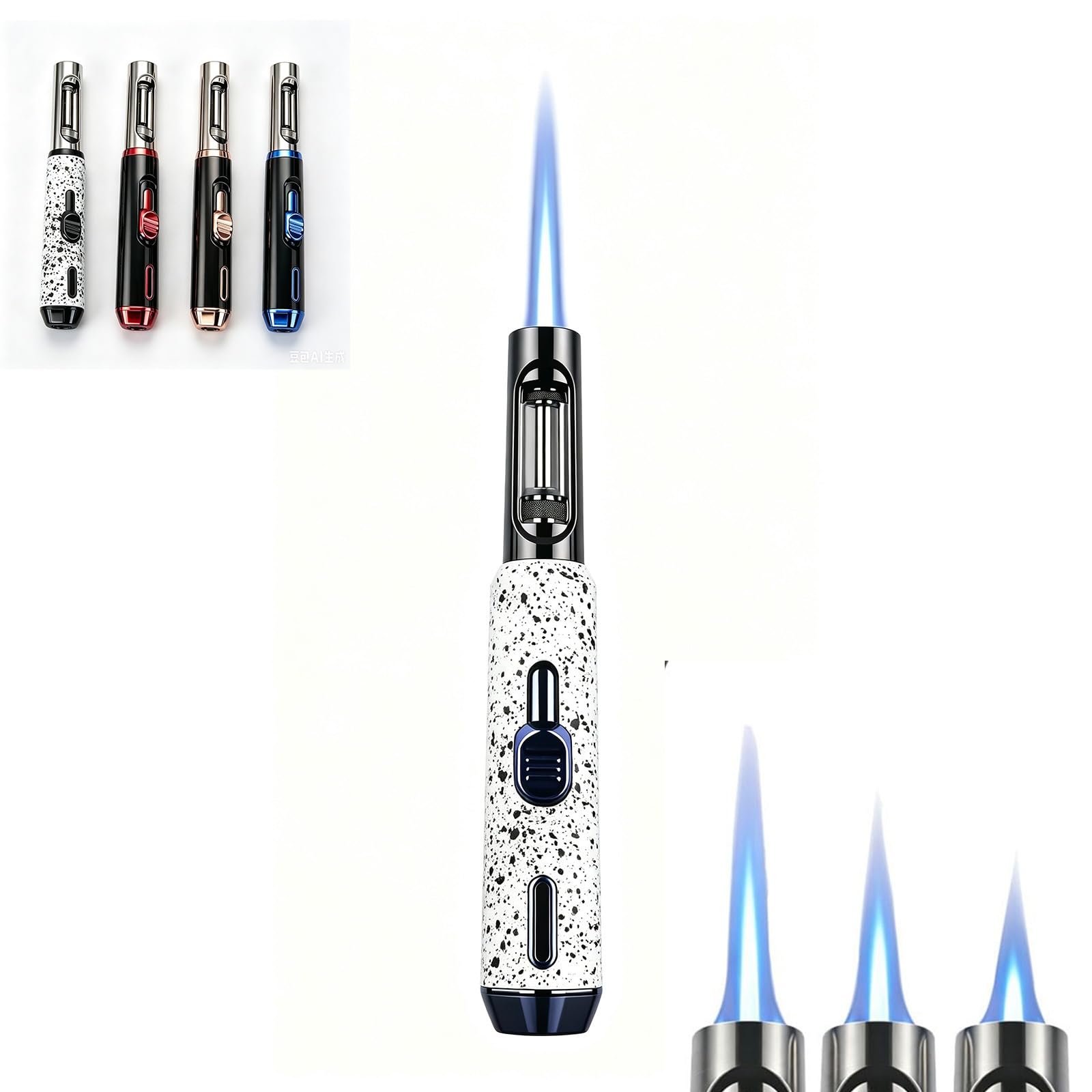 JHCYDM Long-handle torch lighter, windproof butane lighter,