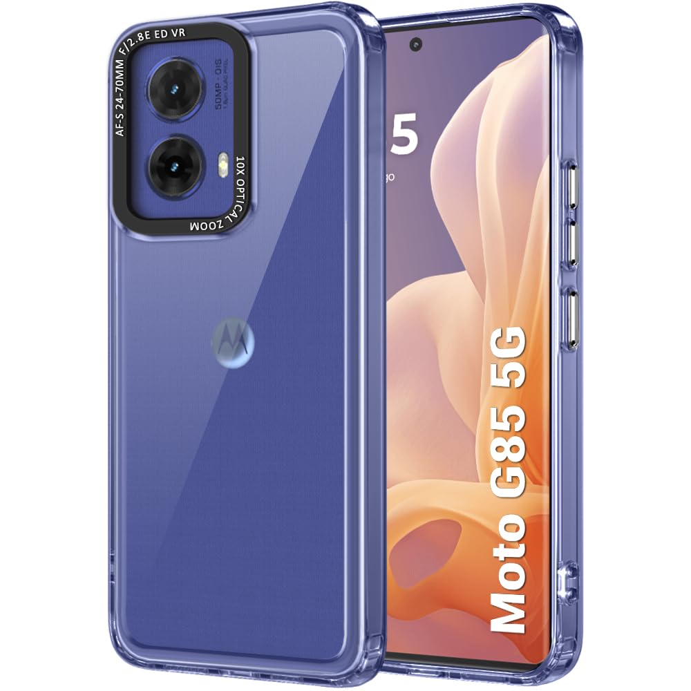 TheGiftKart Hybrid ShockProof Motorola Moto G85 5G Back Cover Case | Stylish Camera Border | Plated Buttons | Crystal Clear Hard Back Cover Case for Motorola Moto G85 5G (TPU & PC, Transparent Bumper) (B0D8YNQYCZ) Amazon Price History, Amazon Price Tracker