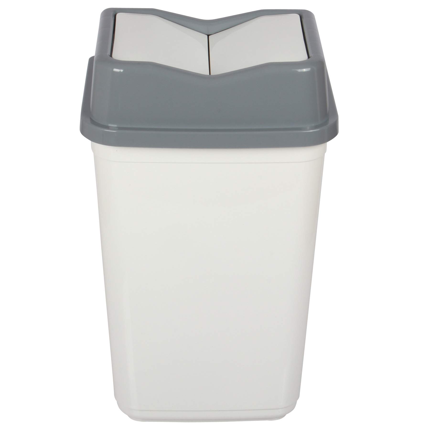 Buy MURAT PLASTIK Swing Bin Lidded Dustbin Grey Plastic Rubbish Bin 8