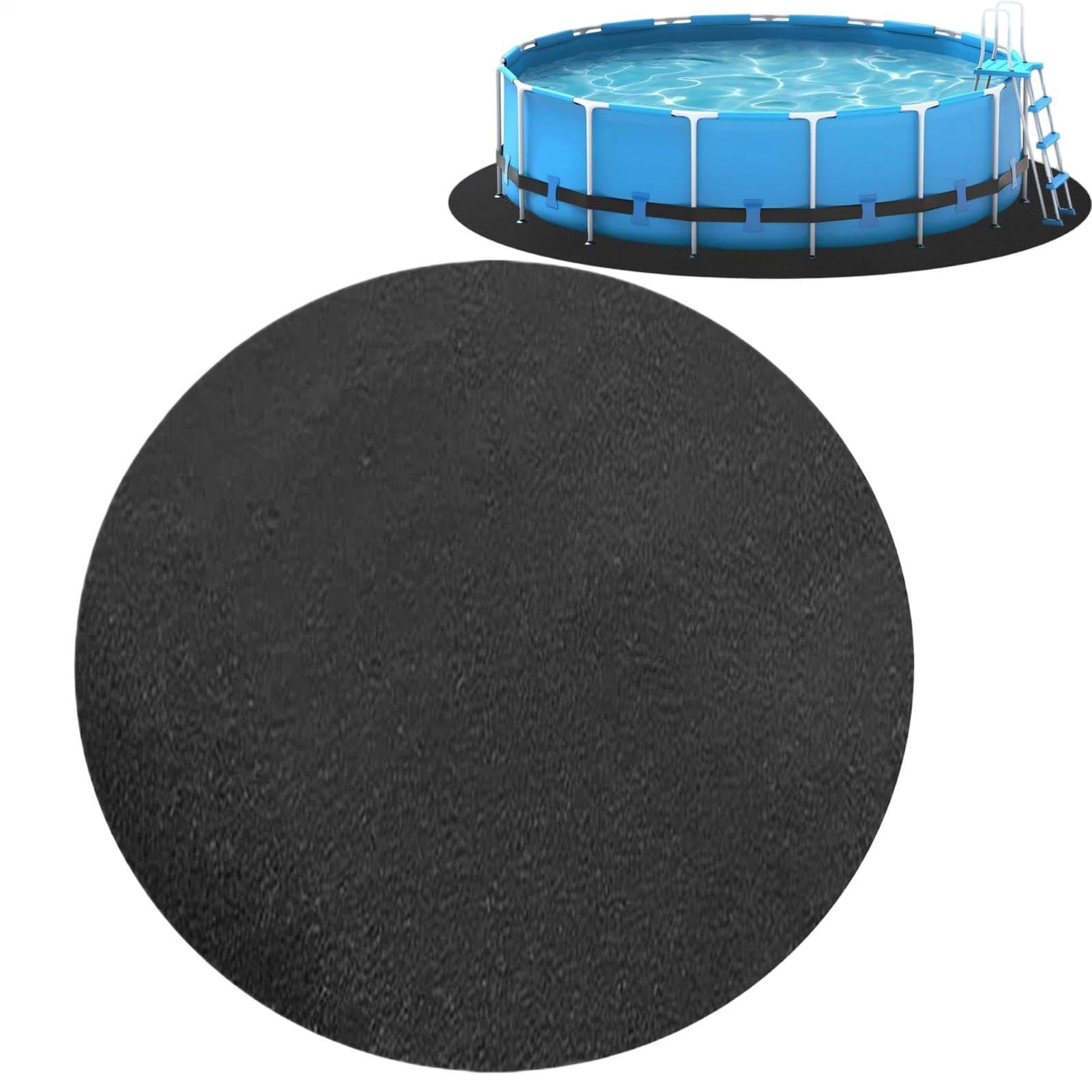 Pool Liner Pad, Round Under Pool Mat, Thickened Pools Ground Mat, Foldable Swimming Pools Floor Protector, Pre-Cut Puncture Resistant Outdoor Paddling Po-ol Accessories