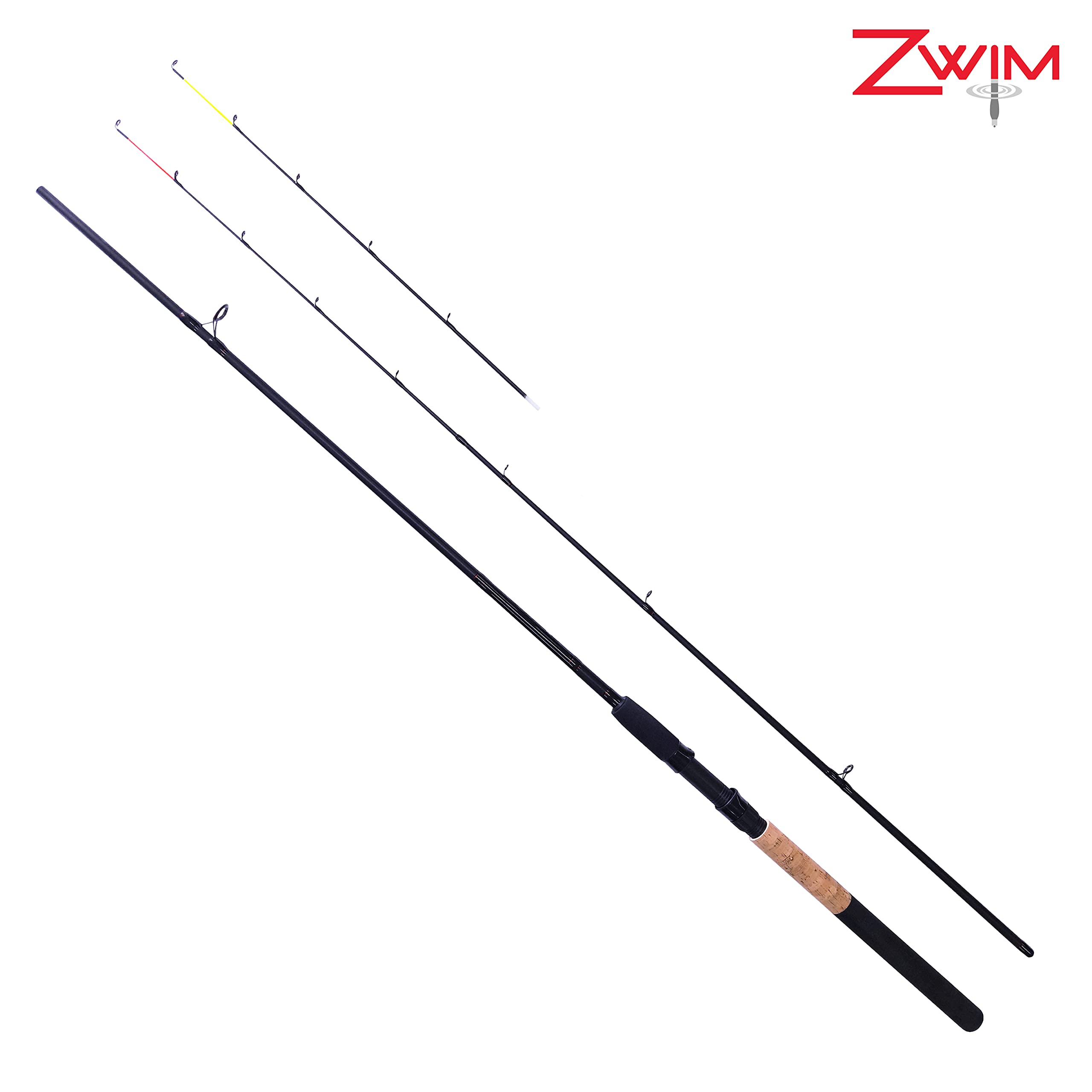 2,4 m 2 pezzi Feeder canna da pesca/faretra/leger con 2 punte – 80 g peso di lancio 85 g & 141,7 g punte faretra – ideale per pesci di alimentazione inferiore [12-20F240]