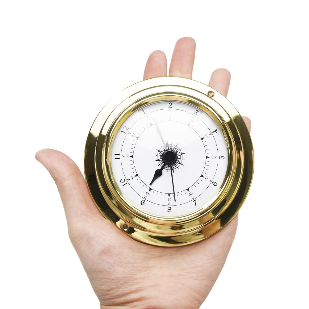 Alicer Set di 4 stazioni meteo, barometro portatile da parete marina orologio metro termometro igrometro kit