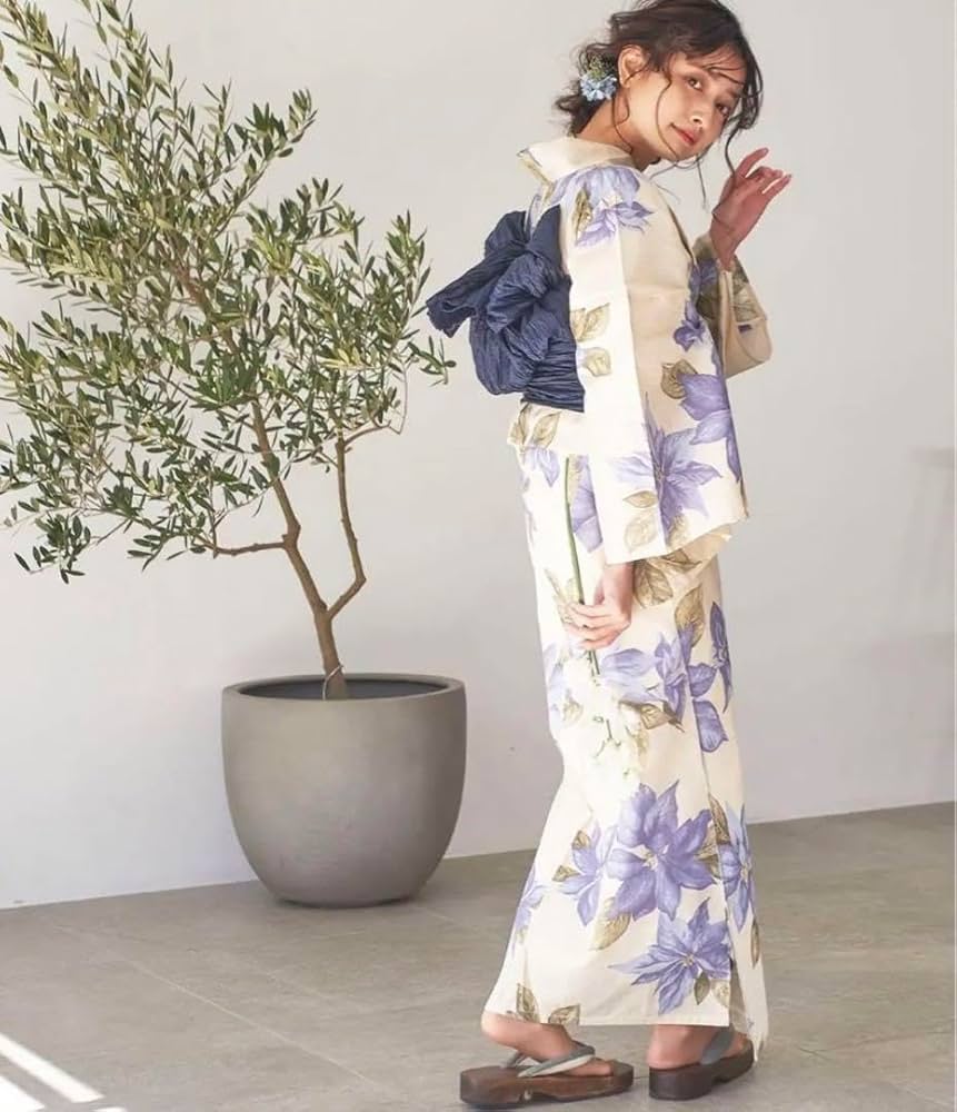 Amazon.co.jp: Dita ディータ大人の浴衣 夕凪の桔梗しらべ