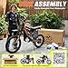HAPPYRUN G300 Pro Electric Dirt Bike for Adults, 72V 30Ah Battery, 6500W Motor, 50 MPH Speed, 70 Mile Range, 350 Lbs Load Capacity, Hydraulic Brakes Black (Blue)