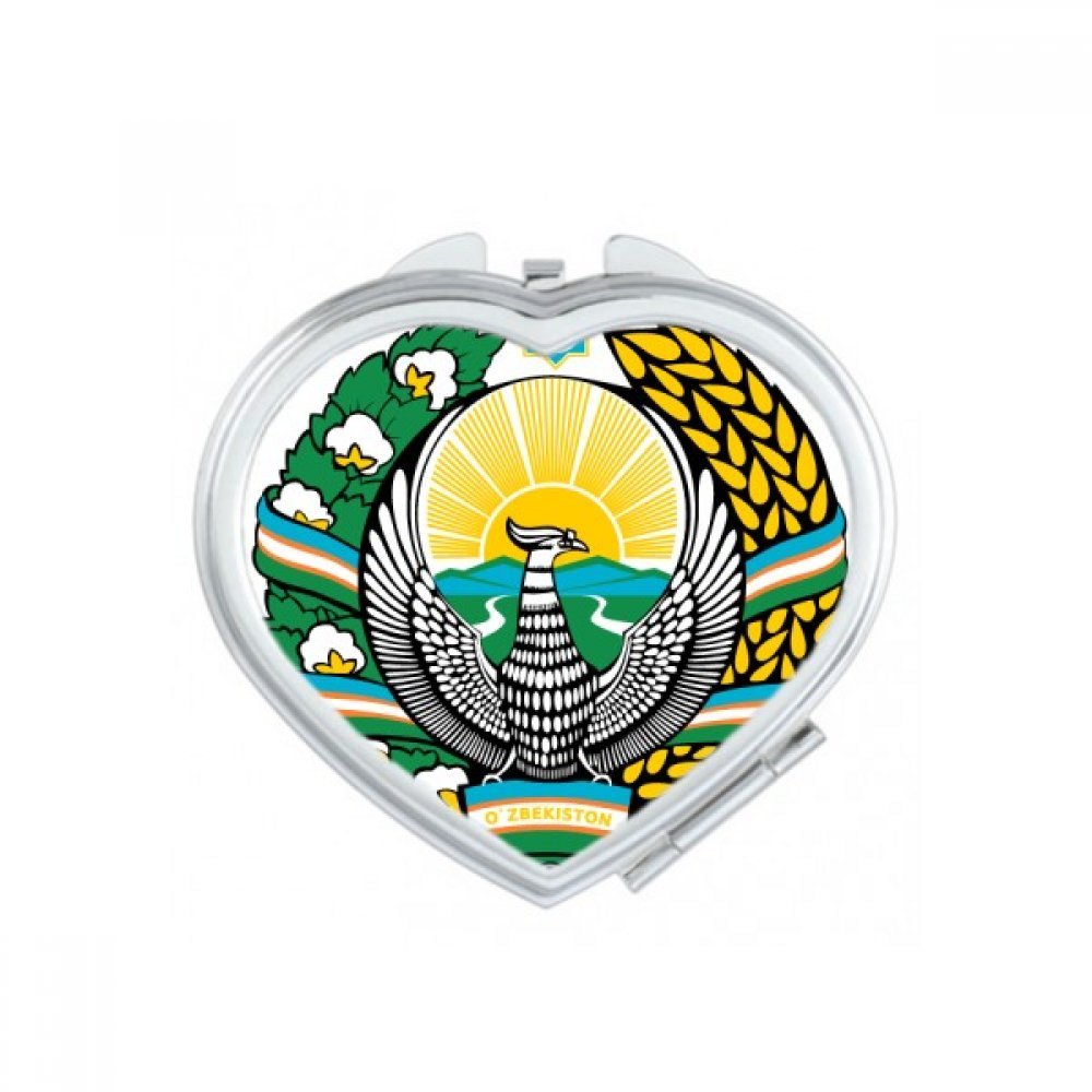 Miroir portable mignon petit format cœur multicolor imprimé emblème national États-Unis