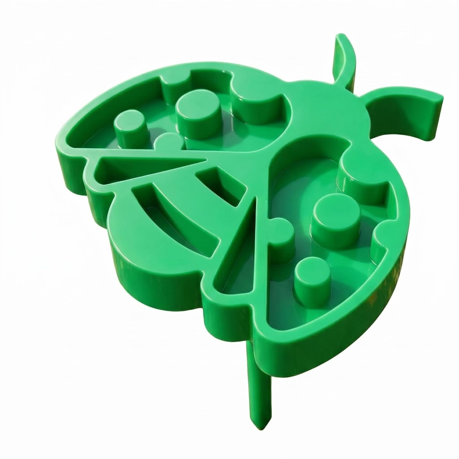 Multi-Compartment Stake-Mounted Bee Waterer Raised Flower-Shaped Bee Watering Station Molded PVC Flower-Shaped Tray Easy to Refill, Green, 10CM|Home & Garden-image-33