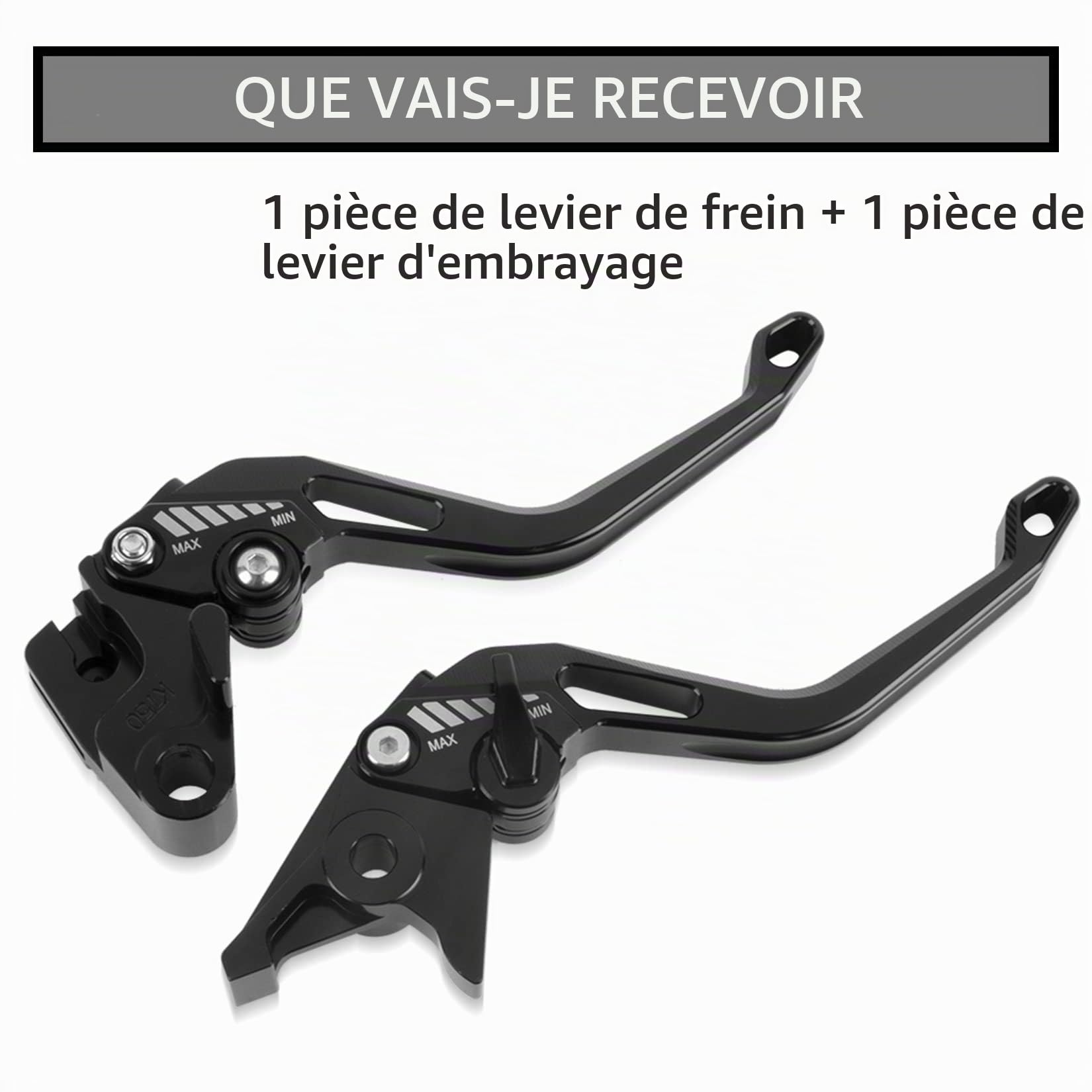 PSLER Leviers d'embrayage de frein 5D losange pour Z750 (Not Z750S model) 2004-2006 (Noir)