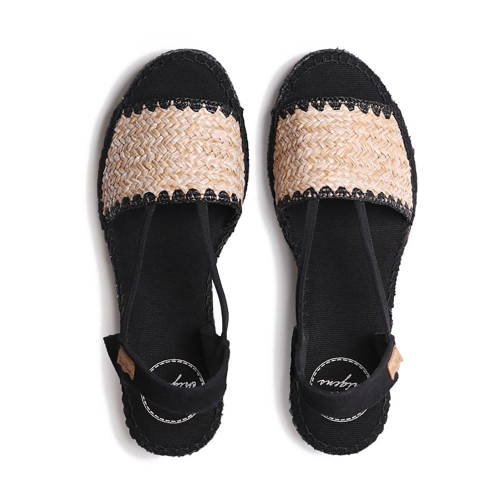 TONI PONS Giungla -IP Espadrillas di iuta con zeppa da donna, colore: nero